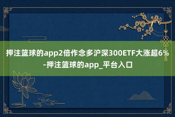 押注篮球的app2倍作念多沪深300ETF大涨超6%-押注篮球的app_平台入口