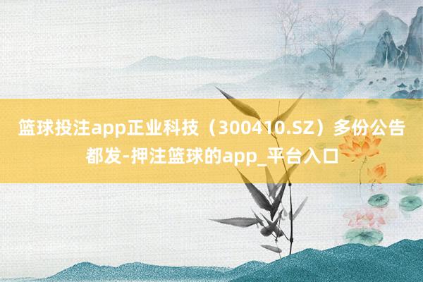 篮球投注app正业科技（300410.SZ）多份公告都发-押注篮球的app_平台入口