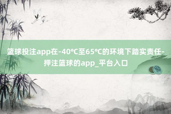 篮球投注app在-40℃至65℃的环境下踏实责任-押注篮球的app_平台入口