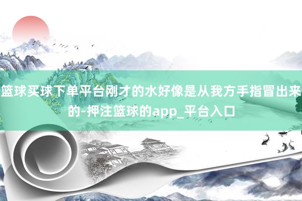 篮球买球下单平台刚才的水好像是从我方手指冒出来的-押注篮球的app_平台入口